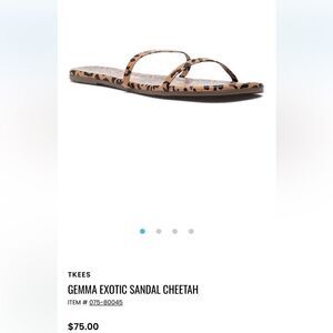 TKEES Gemma Exotic Sandal in Cheetah Print